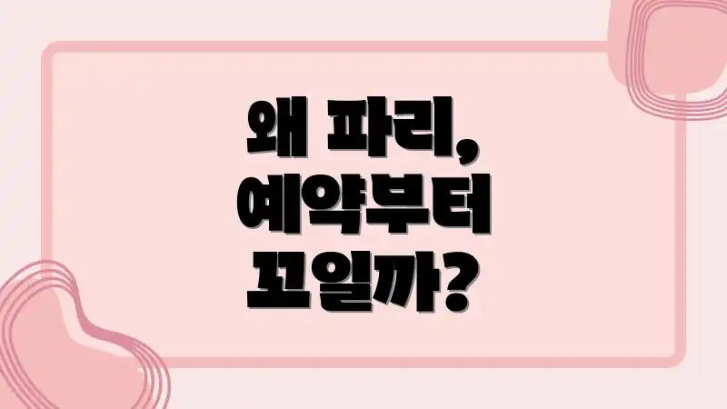 왜 파리, 예약부터 꼬일까?