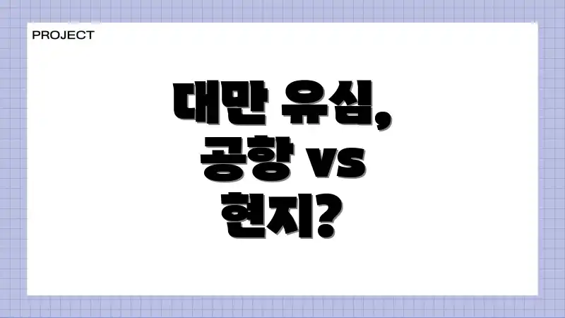 대만 유심, 공항 vs 현지?