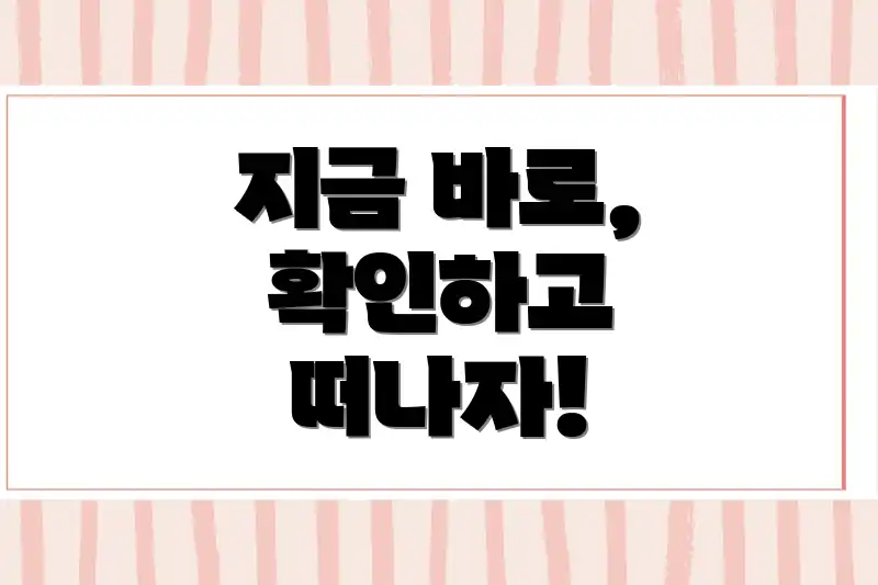 지금 바로, 확인하고 떠나자!