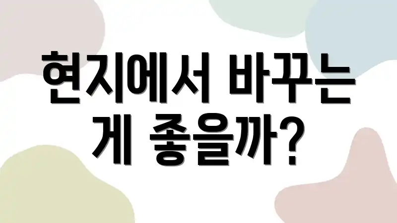 현지에서 바꾸는 게 좋을까?