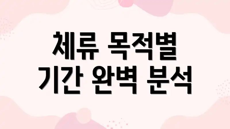 체류 목적별 기간 완벽 분석