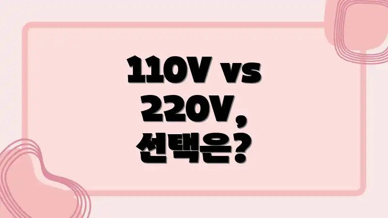 110V vs 220V, 선택은?