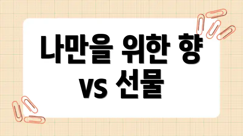 나만을 위한 향 vs 선물