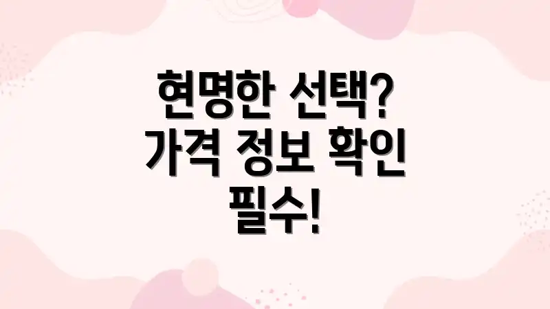 현명한 선택? 가격 정보 확인 필수!