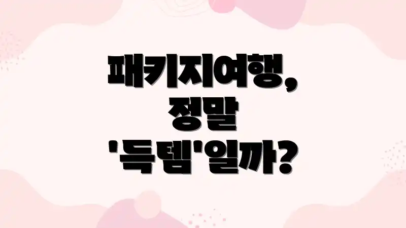 패키지여행, 정말 '득템'일까?