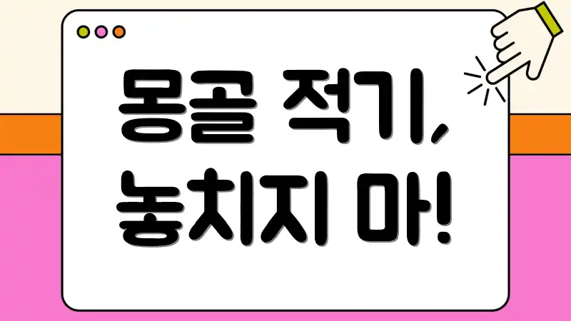 몽골 적기, 놓치지 마!