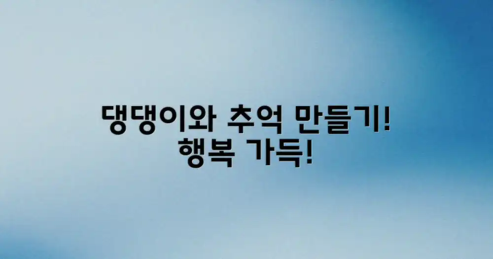 댕댕이와 추억 만드세요!