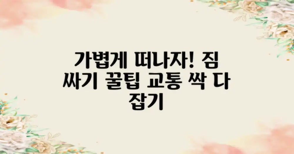 가볍게 떠나는 짐 & 교통 꿀팁