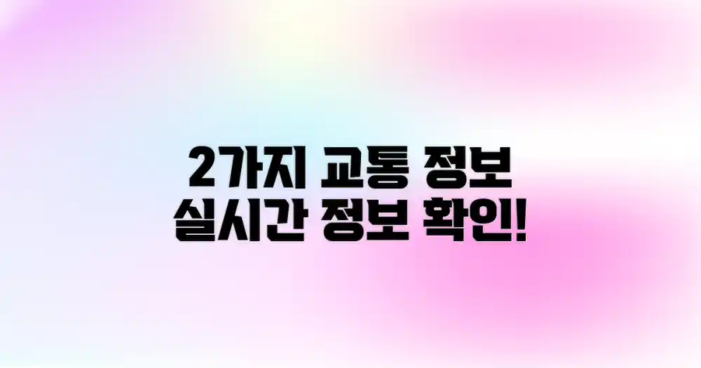 2가지 교통 정보