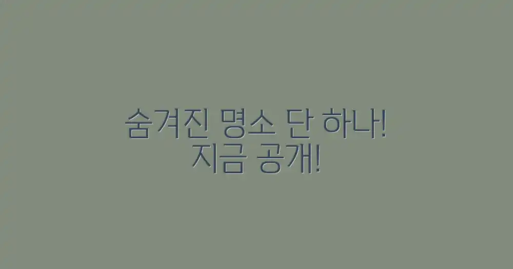 1가지 숨겨진 명소