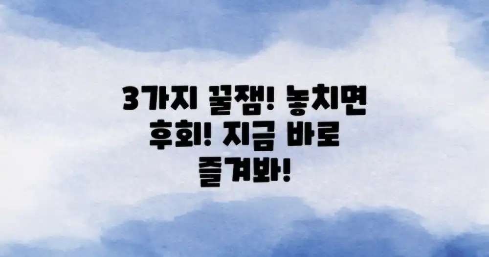 3가지 즐길 거리